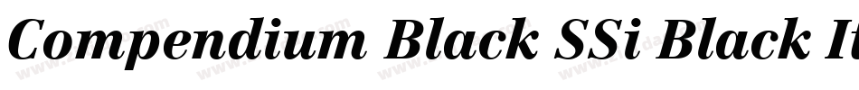 Compendium Black SSi Black Italic字体转换